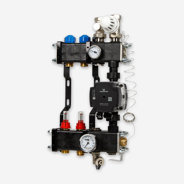 VTE Composiet Verdeler met pomp — 2 groeps