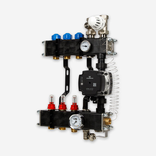 VTE Composiet Verdeler met pomp - 3 groeps