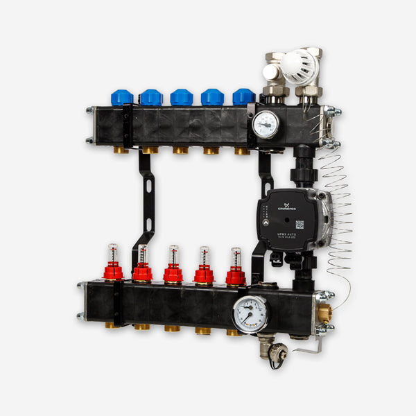 VTE Composiet Verdeler met pomp - 5 groeps