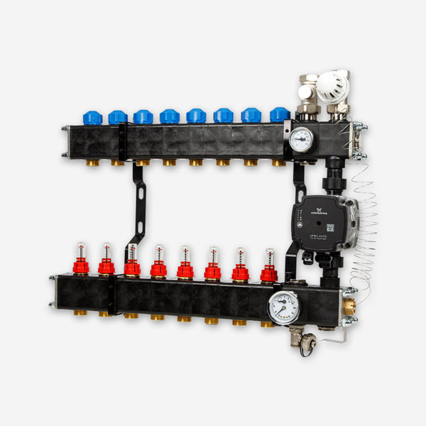 VTE Composiet Verdeler met pomp - 8 groeps