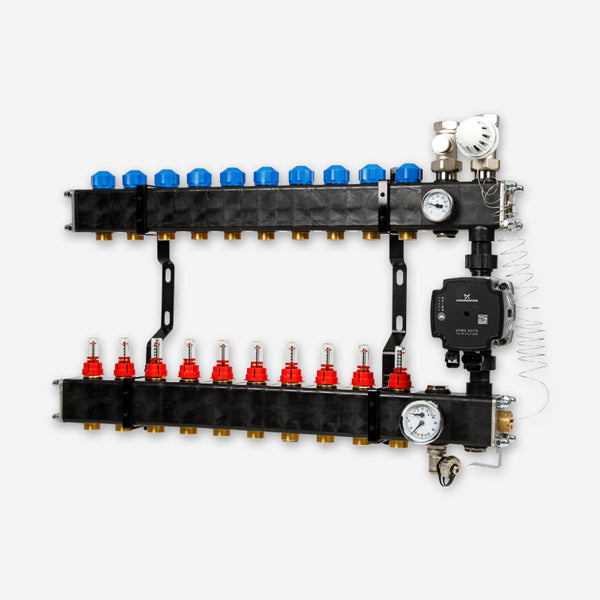 VTE Composiet Verdeler met pomp - 10 groeps
