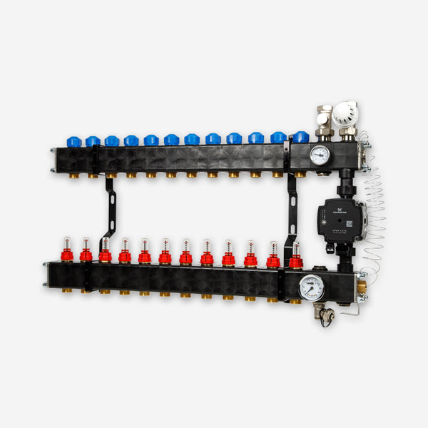 VTE Composiet Verdeler met pomp - 12 groeps