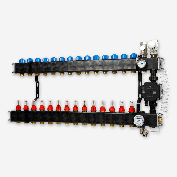 VTE Composiet Verdeler met pomp - 14 groeps