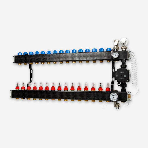 VTE Composiet Verdeler met pomp - 15 groeps
