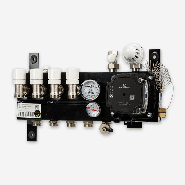 VTE SLIM Verdeler Grundfos A Label — 4 groeps